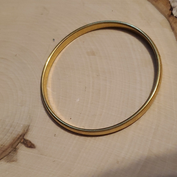 Monet Gold Color Textured Bangle Bracelet - Picture 5 of 5